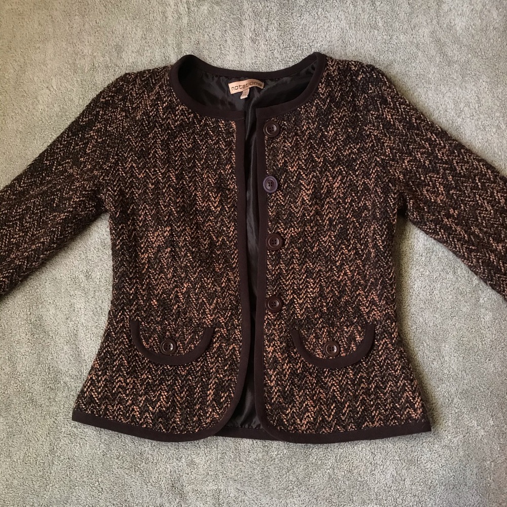 Notations jewel neckline blazer